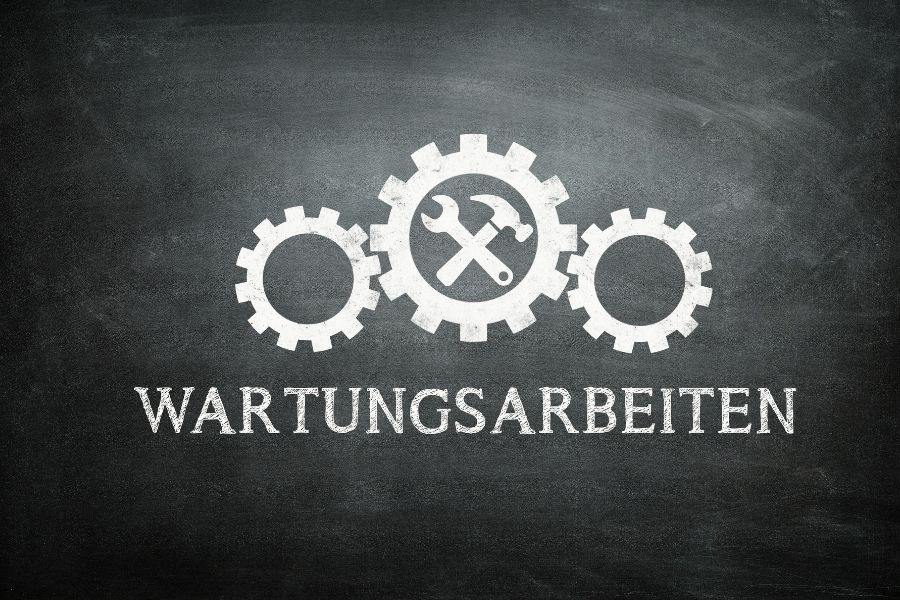 Grafik die zeigt Zahnräder und ein Werkzeugset für die Website-Wartung